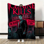 Ice N-Nine Kills B&auml;ndi Visatav Paks Flanellist Tekk Kerge Soe Hubane Nahas&otilde;bralik Visatav Diivanivoodi Kontori Talveks 130cm x 150cm