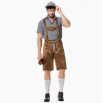 M-XXL Meeste Baieri Oktoberfest Lederhosen Kost&uuml;&uuml;m Cosplayks Saksa &Otilde;llefestivalideks Traksidega Kombinesoon S&auml;rk M&uuml;ts Komplekt R&otilde;ivastus XXL hall