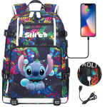 Lilo & Stitch Seljakott Teismelistele Lastele &Otilde;pilastele Kooli Reisimiseks Vabaaja P&auml;evakott 48CMX30CMX15CM