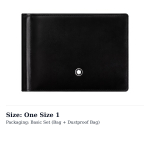 MONTBLANC Meisterstuck Kaheklapiga Nahast Rahakott Meeste Must 5525 One Size 1