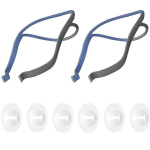 2-pakiline Air Fit P10 peakatte rihm, CPAP peakatte varuosad P10 nina padjaga maskile, 6 reguleerimisklipsiga v&auml;hem