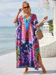 Suvised rannakleidid naiste ujumisriided, rannariided Sarongs ujumisriided Kaftan One size lilla