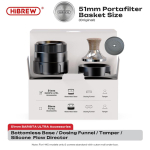 HiBREW H4C Kaasaskantav Espresso Kohvimasin 51MM v&otilde;i 58MM Barista P&otilde;hjadeta Komplekt IMS Filtrikorv Nes DG Kapsel 3 51mm Bottomless Kit China