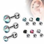 3 tk Rhinestone'i k&otilde;rvaklapid Fashion Tragus Helix Bar k&otilde;hre augustamine k&otilde;rvar&otilde;ngad puhas