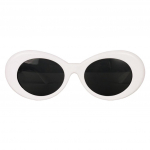 Retro Clout kaitseprillid Oval Mod Fashion Kurt Cobain inspireeritud prillid valged valge