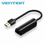 Vention Etherneti adapter USB 3.0 kuni 10/100/1000 v&otilde;rgu RJ45 LAN juhtmega adapter Nintendo Switchi, Wii U, MacBooki, Chromebooki jaoks 15cm must