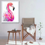 5D DIY Teemanttikandid Roosa Flamingo Teemantmaal Ristpistega T&auml;is&uuml;mmargune Rhinestone Decor 20X30CM