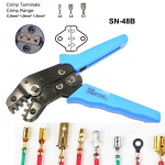 26-16 AWG 2,8/3,96/4,8/5,08/6,3 mm Kaablid Tangid Isoleerimata klemmi pressimist&ouml;&ouml;riist Crimper sinine