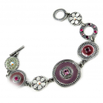 Les Tr&eacute;sors De Lily [E2567] - Bracelet Cr&eacute;ateur 'Byzance' Violet Gris hall