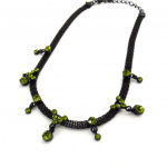 Les Tr&eacute;sors De Lily [J6984] - Ras de cou Cr&eacute;ateur 'Sissi' noir vert roheline