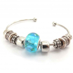 Les Tr&eacute;sors De Lily [J7038] - Bracelet cr&eacute;ateur 'Min&eacute;ralia' turquoise t&uuml;rkiissinine