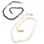 Les Tr&eacute;sors De Lily [L2670] &ndash; 2 elevandiluust musta Perla kaelakeed (6 mm) must