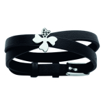 Les Tr&eacute;sors De Lily [L3826] &ndash; nahast terasest k&auml;ev&otilde;ru Clover &ndash; 2 &uuml;mbrist must