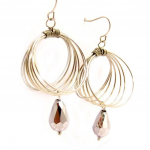 Les Tr&eacute;sors De Lily [L5103] - Boucles Cr&eacute;ateur 'Scarlett' gris hall
