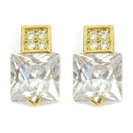 Les Tr&eacute;sors De Lily [P2347] - kullatud k&otilde;rvar&otilde;ngad  Sissi  valgest kullast - 10x8 mm valge