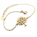 Les Tr&eacute;sors De Lily [P7932] - Roosa kullast  Elupuu  terasest disainik&auml;ev&otilde;ru - 15x15 mm Heleroosa