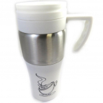 Les Tr&eacute;sors De Lily [M3929] - Mug de transport 'Design' blanc - 19x9 cm (40 cl) valge