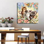 5D DIY teemantmaali loomad puurid teemantmosaiik kassi ristpistes 30x30CM