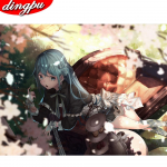 Teemantmaaling Loomade ristpistes Kassi t&auml;is&uuml;mmargune teemanttikandid Lilled Pilt kividest kodukaunistus 20X30CM