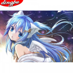 DINGPU isetegemise teemantmaal &uuml;mmargune mustriga kivist komplektid tikandid ristpistes maastik seinakaunistus n&auml;put&ouml;&ouml; 20X30CM