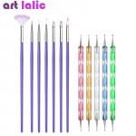 12 tk Nail Art Dotting Painting joonistuslakk pliiats + lillad pintslid UV k&uuml;&uuml;nelakk akr&uuml;&uuml;l manik&uuml;&uuml;ri t&ouml;&ouml;riistakomplekt