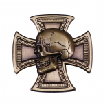 Biker Cross Skull rinnam&auml;rk Hells Angels Enamel Pin Outlaw pross vintage stiilis sisekujundus