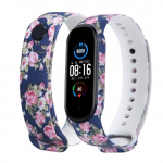 Sportlik graffiti stiilis silikoonrihm Xiaomi Mi Band M3 M4 M5 M6 asendusk&auml;epaelale For MiBand 5-6