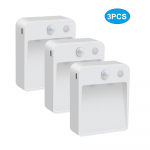 1/2/3-pakendis voodialune &ouml;&ouml;valgusti esik trepid valguse liikumisandur ruumi sisekujundusega LED-lamp sisevalgustus seinavalgusti aku v&otilde;i mikro-USB-port L75mm*W30mm*H90mm