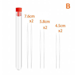 1 komplekt p&auml;rlimisn&otilde;elad, suurte silmadega p&auml;rlimisn&otilde;elad pudeliga ehete valmistamiseks 7.6cm*2+5.8cm*2+4.5cm*2
