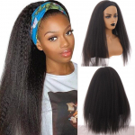 LUPU pikkade Aafrika lokkis juustega peapael Must naiste k&otilde;rge temperatuurikindel s&uuml;nteetiline turbanparukas igap&auml;evane Halloweeni Cosplay parukas 65CM