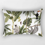 Troopilise taime lille ilu mustriga padjap&uuml;&uuml;r ristk&uuml;likukujuline v&auml;ike padjap&uuml;&uuml;r 50 cm x 30 cm 50*30cm