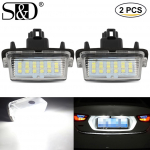 2tk Xenon White LED auto numbrim&auml;rgi tuled tarvikud lambid Canbus 12V jaoks Toyota Corolla Camry Prius Yaris