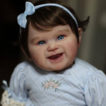 55 CM vasts&uuml;ndinud nukud 3D-naha n&auml;htavate veenidega, pehme silikoonist Reborn Babies m&auml;nguasi t&uuml;drukutele Armas naeratav printsess v&auml;ikelapse s&uuml;nnip&auml;evakingitus finished doll