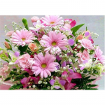 5D DIY Teemantmaal V&auml;rvilised lilled Teemanttikandid Ristpistes Kitsas t&auml;ispistes kivimosaiigiga kodukaunistus Round 20x30cm