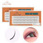 GLAMLASH A/M Shape Individuaalne kunstnaeltega ripsmete klaster Naturaalne kohev kunstripsmed 3d Mink Ripsmepikendus meik C 6mm