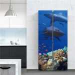 Veealuse maailma kala kleebis k&uuml;lmikuukse kleebis Veekindel m&ouml;&ouml;blikaunistus Plakat Seinakleebis Lastetoa kodukaunistus 60x180cm(1pcs)