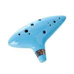 12 auguga Alto C Ocarina kaasaskantav muusikariist koos kaitsekotiga sinine