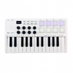 M-VAVE 25-klahviline MIDI-juhtklaviatuur Mini kaasaskantav USB-klaviatuur MIDI-kontroller 25 kiirusega valge