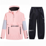 Uus Skiwear kapuuts Meeste ja naiste lumelaua suusakapuuts Tuulekindel soe suusajope p&uuml;kste komplekt XS