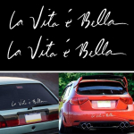 New Cool Life on ilus auto stiilikleebis | La Vita Bella kleebise auto kohandamine