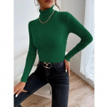 Naiste mood s&uuml;gis-talvine tavaline kampsun, kootud kilpkaelusega vabaaja &otilde;hukesed soonikuga džemprid, naiste pulloverid XL