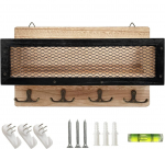 V&otilde;tmehoidja Postikorraldaja Seinakinnitus v&otilde;ti ja postihoidja v&otilde;tmehoidja 4 topeltv&otilde;tmekonksu Rustikaalne seinakaunistus sissep&auml;&auml;su esiku k&ouml;&ouml;gis elamiseks