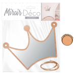Les Tr&eacute;sors De Lily [A0729] - V&auml;ike dekoratiivne puidust peegel Couronne - 18x15 cm h&otilde;be