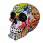 Les Tr&eacute;sors De Lily [A2409] &ndash; vaigust kujuke  Skull  graffiti t&auml;navakunst - 150x120x105 mm mitmev&auml;rviline