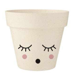 Les Tr&eacute;sors De Lily [R2211] - Bambusest taimepott  Diva - Sleeping Eyes  beež - 9. 5x8. 4 cm beež