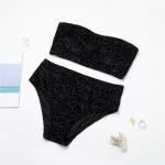 0XL - 4XL Leopard Bikiinid Suures suuruses ujumisriided Suures suuruses naiste ujumistrikoo naistele Kaheosaline bikiinikomplekt supelkost&uuml;&uuml;m 0XL must