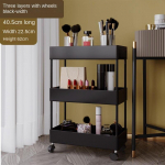 2/3/4 kihiga kitsa vahega hoiurest K&ouml;&ouml;k Vannitoa riiulid Korraldaja Mobiilne &otilde;huke hoiuk&auml;ru koos rattak&auml;ruga S&auml;&auml;stke ruumi 3 layers 40.5*22.5*62cm must