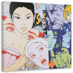 L&otilde;uenditr&uuml;kk Women Faces Pop Art 30x30 mitmev&auml;rviline