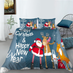 3D digitaalprindiga j&otilde;ulukodu voodipesukomplekt, magamistoa teki- ja padjap&uuml;&uuml;ri voodipesukomplekt, AU/EU/US t&auml;issuuruses kodukaunistus Baby 100x135cm