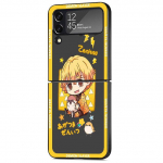 Anime Demon Slayer telefoni&uuml;mbris Samsung Galaxy Z Flip 4 5g Flip3 Black Coque Z Flip 3 4 Hard PC Luxury Zflip3 Funda jaoks Samsung Z Flip 5G